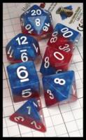 Dice : Dice - Dice Sets - Halfsies Gate Keeper Spiderdice Spider Blue and Heroic Red with Silver 531 - JA Collection Mar 2024